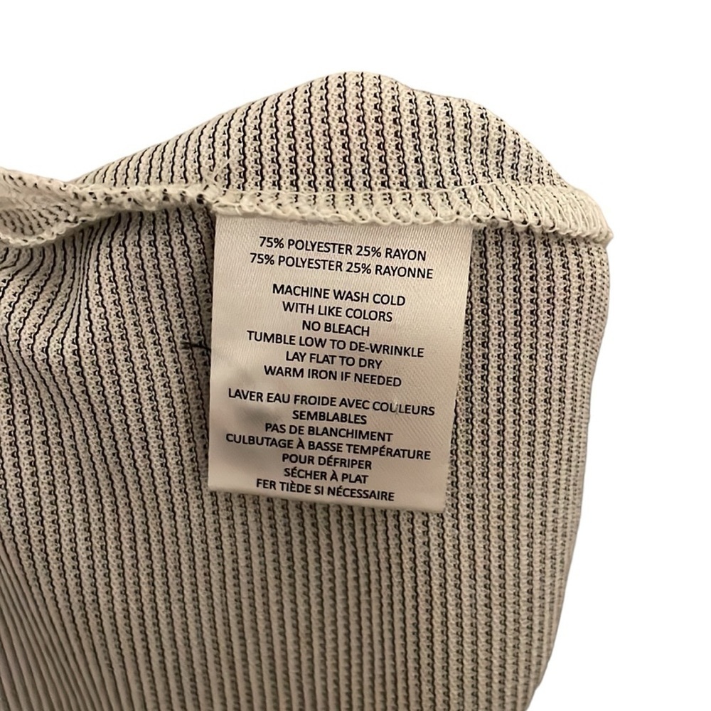 Robert Barakett Men's White Gray Short Sleeve Quarter Button Top Size XXL - Picture 6 of 6